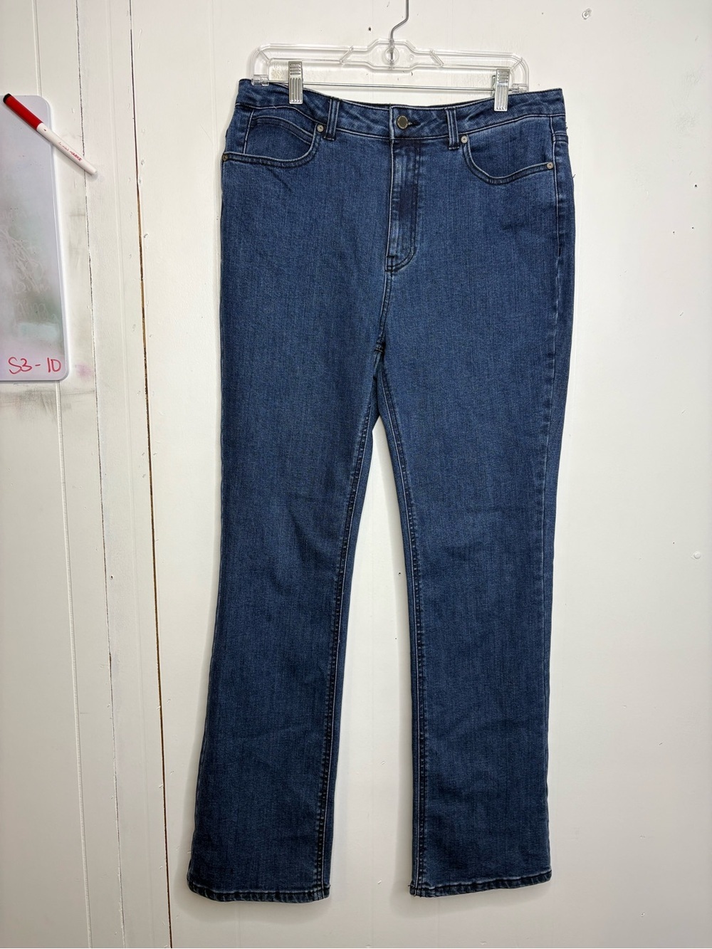 Oat New York Jeans Womens 12 31 medium Wash Straight Leg Modest Casual Stretch